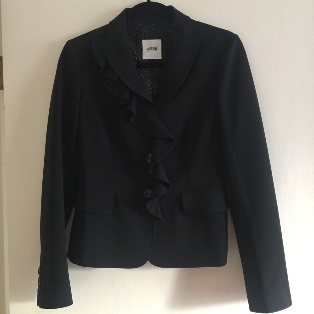 MOSCHINO CHEAP AND CHIC FITTED BLAZER WITH FRILL